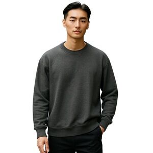 Lucky Seven Vintage-Inspired Gray Crewneck Sweatshirt Retro Striped Size L